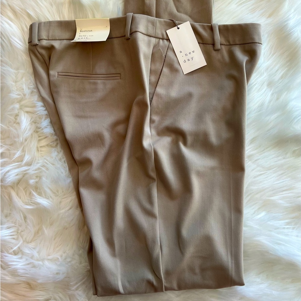 A New Day Bootcut Khaki Pants 12 Long NWT